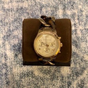 MICHAEL Michael Kors acrylic gold/tortoise watch